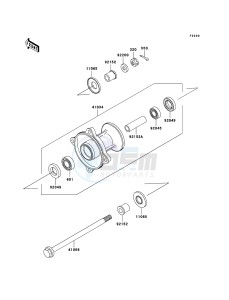 KX65 KX65A9F EU drawing Front Hub