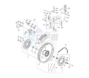 XT R BRA 125 drawing REAR WHEEL