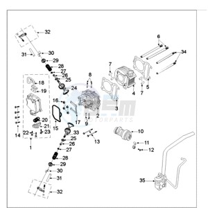 TWEET 125 N drawing CYLINDER HEAD / CYLINDER