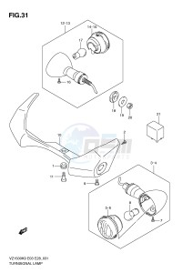 VZ1500 (E3-E28) drawing TURNSIGNAL LAMP