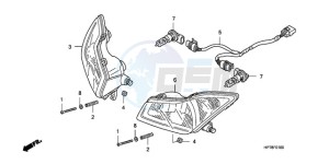 TRX420FA9 Australia - (U) drawing HEADLIGHT