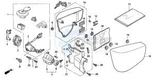 VT1100C2 drawing SIDE COVER/KEY SET (VT1100C2)