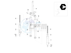 Liberty 50 4T PTT 2017 (B-NL) (B-NL) drawing Fork's components (Escorts)