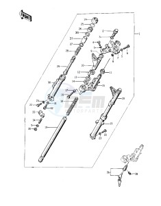 KZ 400 A (A1-A2) drawing FRONT FORK