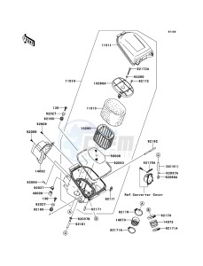 KVF750 4x4 KVF750LCF EU GB drawing Air Cleaner