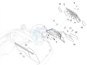 GTV 300 HPE SEI GIORNI IE E4 ABS (EMEA) drawing Rear cover - Splash guard