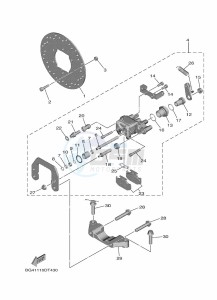 YXE850EN YX85EPAN (BANP) drawing REAR BRAKE CALIPER 2