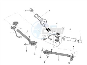 RSV4 1000 RR E4 ABS (NAFTA) drawing Handlebar - Controls