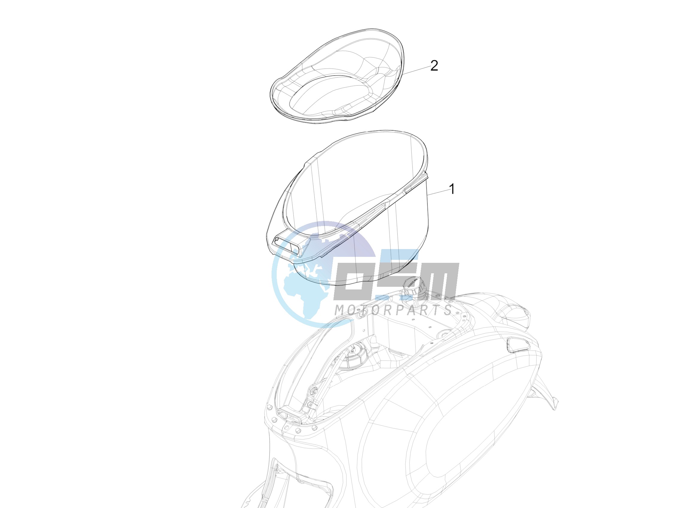 Helmet housing - Undersaddle