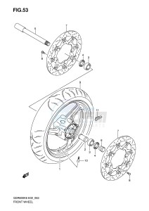 GSR600 (E2) drawing FRONT WHEEL (GSR600K6 UK6 K7 UK7 K8 UK8 K9 UK9 L0 UL0)