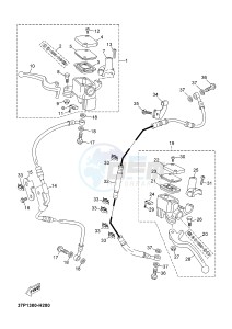 YP125R X-MAX125 X-MAX125 (2ABA 2ABA 2ABA) drawing FRONT MASTER CYLINDER