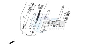 SH50 drawing FRONT FORK