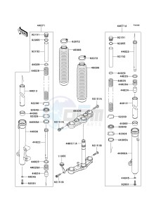 KLX 140 A [KLX140] (A8F-A9FA) A8F drawing FRONT FORK