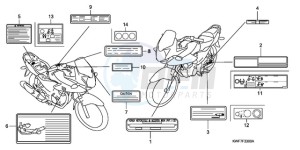 CBF125MA Europe Direct - (ED) drawing CAUTION LABEL