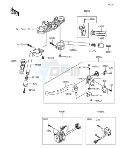 NINJA ZX-6R ABS ZX636FGFA GB XX (EU ME A(FRICA) drawing Handlebar