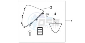 CBR1000RAA UK - (E / ABS HRC MKH) drawing WINDSCREEN CLEAR