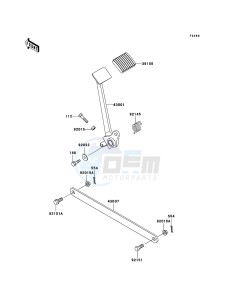 ELIMINATOR 125 BN125A7F GB XX (EU ME A(FRICA) drawing Brake Pedal