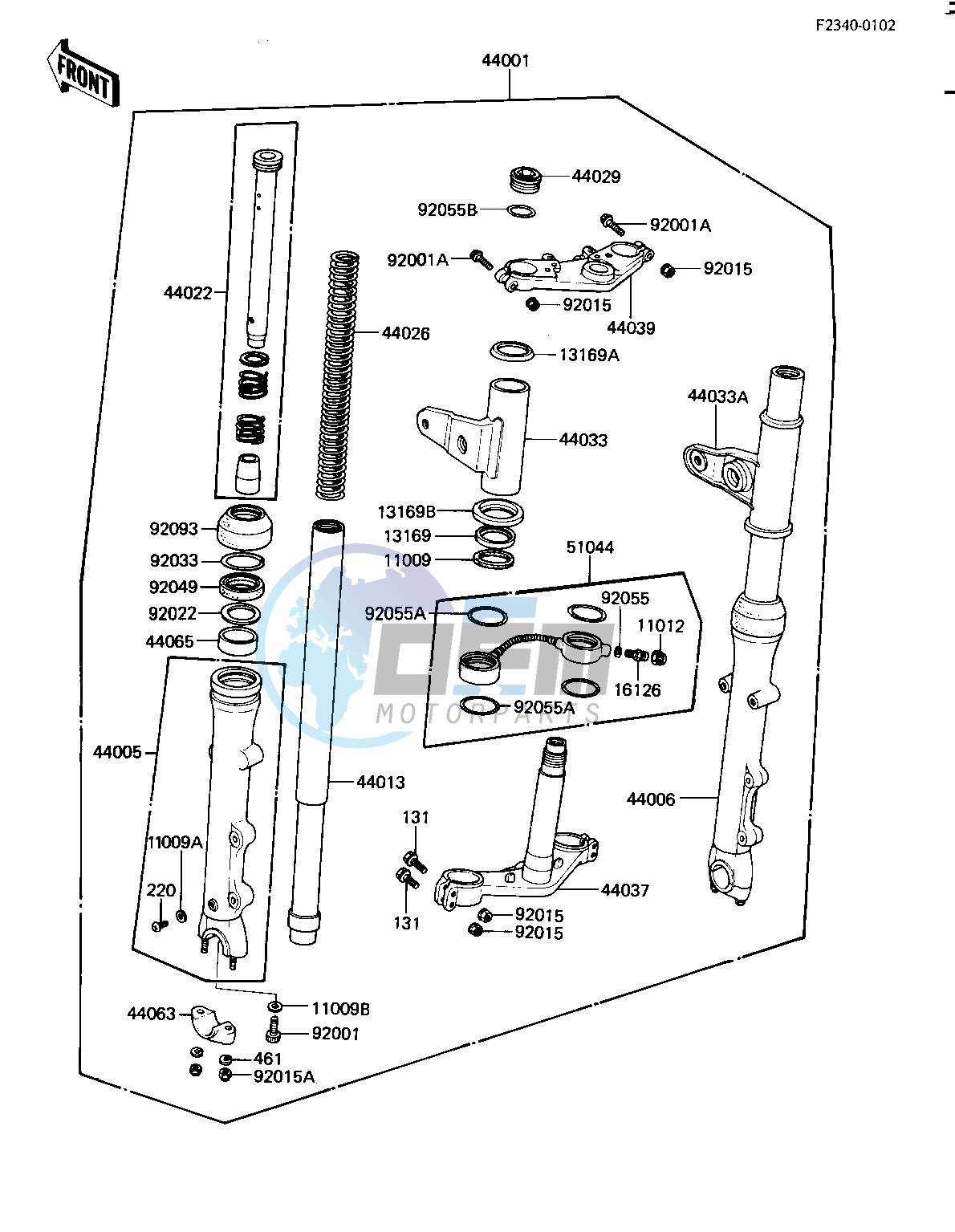 FRONT FORK -- KZ1100-B2- -