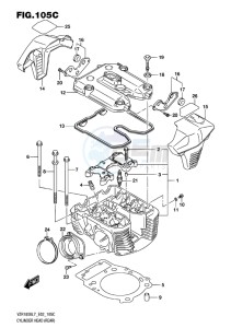 VZR1800BZ BOULEVARD EU drawing CYLINDER HEAD (REAR)