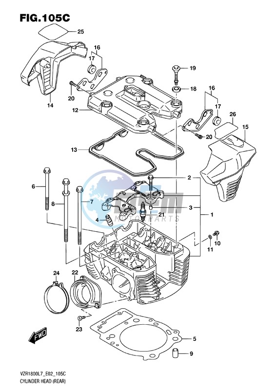 CYLINDER HEAD (REAR)