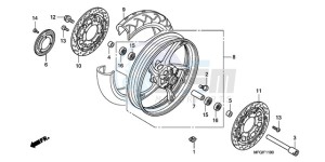 CB600FA UK - (E / MKH) drawing FRONT WHEEL