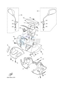 HW125 XENTER 125 (53B6) drawing COWLING 1