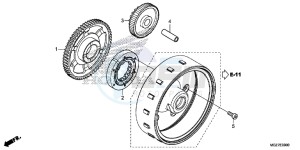 CB500XD CB500X Continue » UK - (E) drawing STARTING CLUTCH