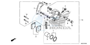 CRF150RBD CRF150RB Europe Direct - (ED) drawing FRONT BRAKE CALIPER