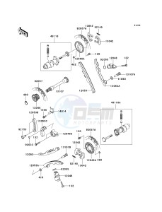 KVF 750 B [BRUTE FORCE 750 4X4 HARDWOODS GREEN] (B1) B1 drawing CAMSHAFT-- S- -_TENSIONER