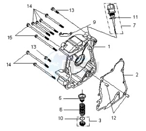 VS 125 drawing CRANKCASE RIGHT