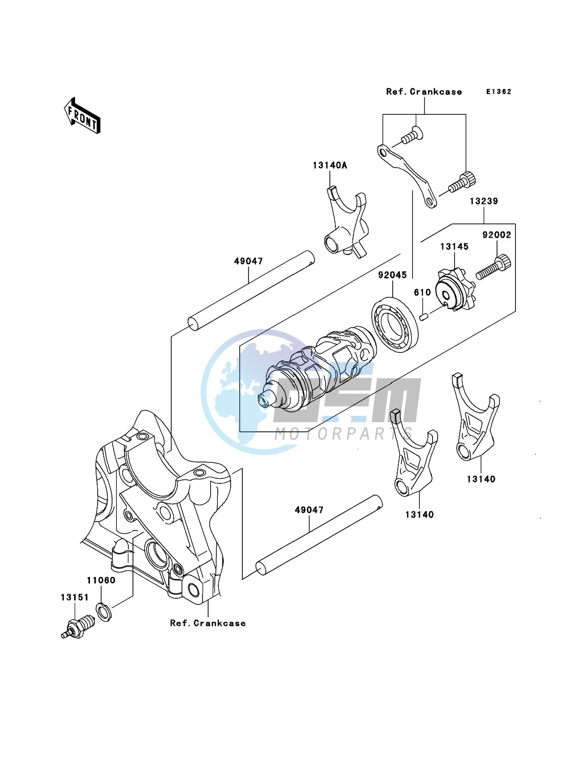 Gear Change Drum/Shift Fork(s)