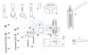 RS 125 (eng. 123cc) drawing Repairing tools I