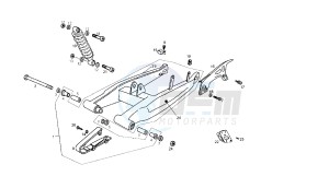 SENDA R X-TREM - 50 CC VTHSR1D1A 2T EU2 drawing SWING ARM - SHOCK ABSORBER