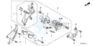 CRF250XC drawing REAR BRAKE CALIPER