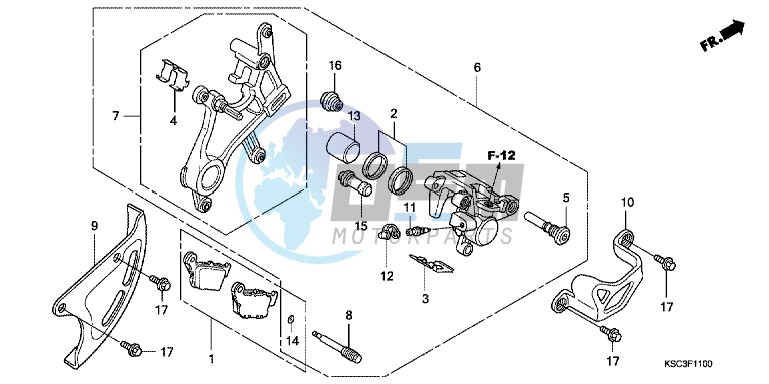 REAR BRAKE CALIPER