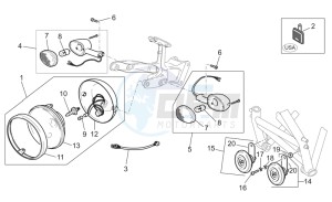 V 11 Cafe Ballabio 1100 drawing Headlight