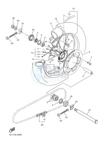 YZ250F (1SME 1SMJ 1SMK 1SML) drawing REAR WHEEL 1