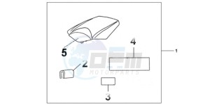 CBR1000RRA Europe Direct - (ED / HRC) drawing SEAT COWL *R334*