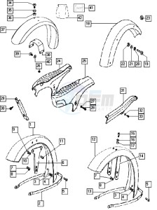 STANDARD_25-45kmh_K3-K7 50 K3-K7 drawing Mudguards