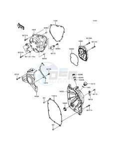 Z900 ABS ZR900BHF XX (EU ME A(FRICA) drawing Engine Cover(s)