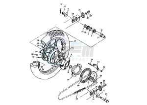 XTZ TENERE 660 drawing REAR WHEEL