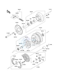 KLX 110 A (A1-A4) drawing REAR HUB-- A4- -