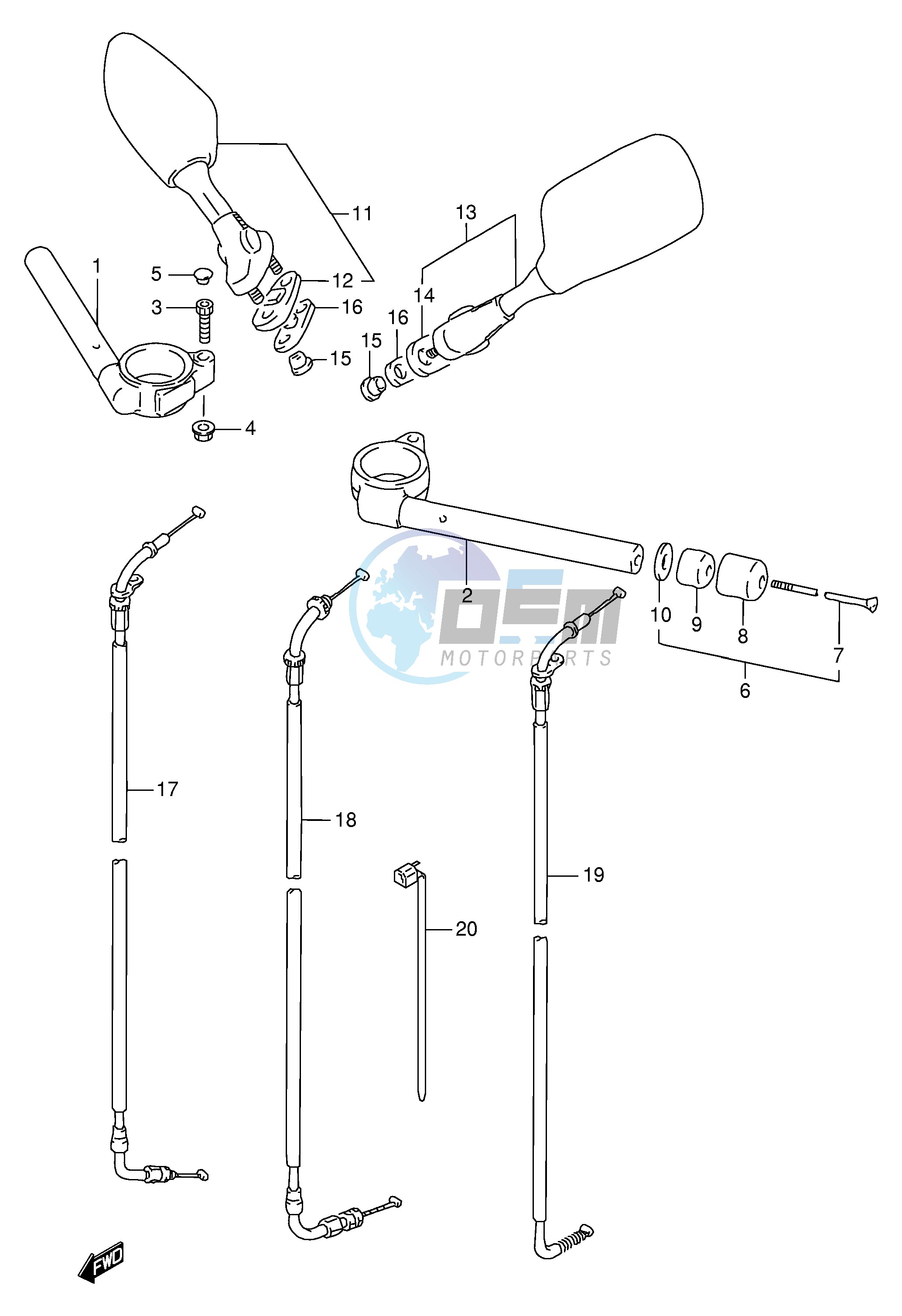 HANDLEBAR (MODEL S T V W)