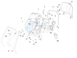 150 4T 3V ie Primavera (NAFTA) drawing Front glove-box - Knee-guard panel