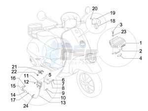 GTV 300 4T 4V ie (USA) USA drawing Voltage Regulators - Electronic Control Units (ecu) - H.T. Coil