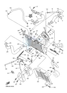 XJ6NA XJ6S 600 DIVERSION (S-TYPE) (36BH 36BJ) drawing RADIATOR & HOSE