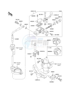 KX 100 A [KX100 MONSTER ENERGY] (A6F - A9FA) D6F drawing FRONT MASTER CYLINDER