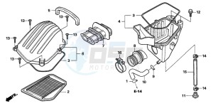 CBR125RW drawing AIR CLEANER (CBR125R/RS/RW5/RW6/RW8)