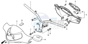 SH150 125 drawing HANDLE PIPE/HANDLE COVER