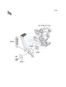 ZZR1400_ABS ZX1400FDF FR GB XX (EU ME A(FRICA) drawing Brake Pedal